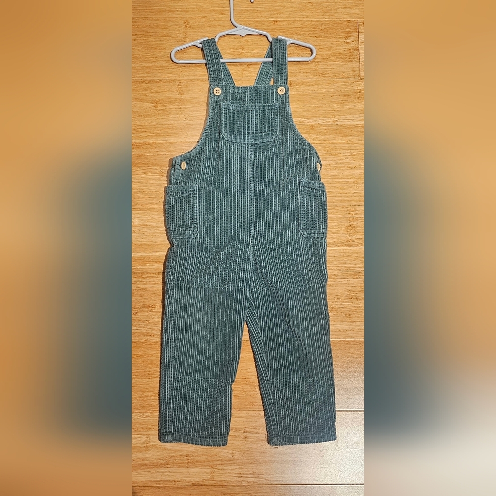 Unisex Cat & Jack 3T Green Corduroy Overalls - New Without Tag
